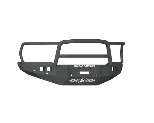 Road Armor Ram 25/35/45/5500 Stealth Winch Front Bumper w/Lonestar Guard, Satin Black - 4194F5B