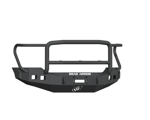 Road Armor Ford F-250/350/450/550 Stealth Winch Front Bumper w/Lonestar Guard, Satin Black - 6114R5B