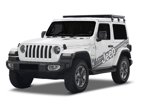 Front Runner Jeep Wrangler JL 2 Door (2018-Current) Slimline II 1/2 Roof Rack Kit/Tall - KRJW033T