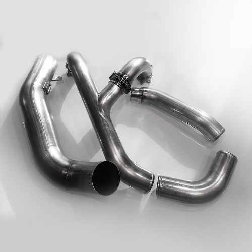 No Limit Fabrication Polished Stainless Intake Piping Kit Polished 304 Stainless Steel for 17-19 Ford Super Duty 6.7L Powerstroke - 67TPKP17