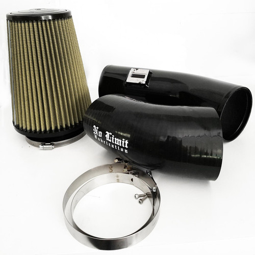 No Limit Fabrication Cold Air Intake Powder Coat Aluminum, Black, Oiled Pro Guard 7 Air Filter Stage 1 for 11-16 Ford Super Duty 6.7L Powerstroke - 67CAIBP1