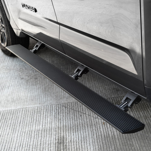 Go Rhino E1 Electric Running Board Kit, Textured Black Powder Coated for Toyota 22-23 Tundra, Crew Cab - 20443587PC