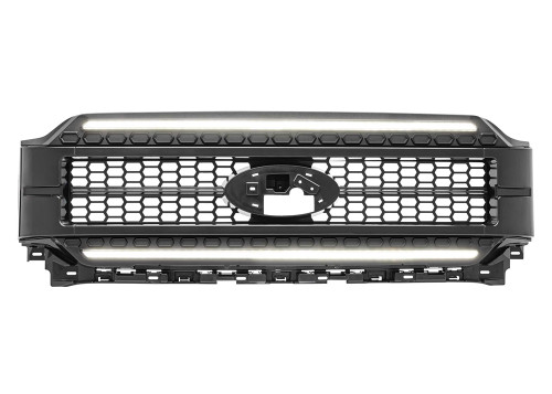 Morimoto XBG LED DRL Grille: 21+ F-150 (White DRL / Paintable Black) - XBG21