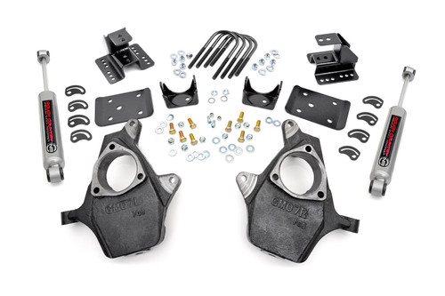 Rough Country Lowering Kit, 2 Inch Front, 4 Inch Rear for Chevy/GMC 1500 99-06 and Classic - 722.20