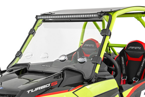 Rough Country Vented Full Windshield, Scratch Resistant for Polaris RZR Turbo S 19-21 - 98212110