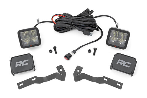 Rough Country LED Light Ditch Mount, 2 in., Spectrum Series, Pair, Spot for Toyota Tacoma 16-23 - 81080