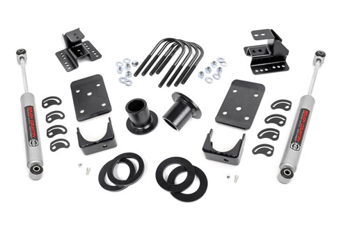 Rough Country Lowering Kit, Spring Drop, 1-2 in. Front/4 in. Rear for Chevy/GMC 1500 07-13 - 728.20
