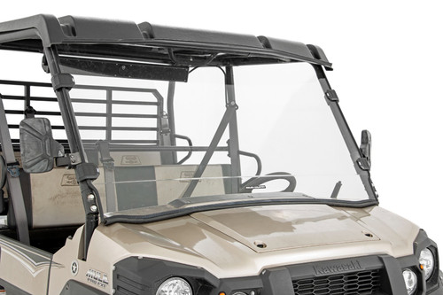 Rough Country Full Windshield, Scratch Resistant for Kawasaki Mule Pro DX/Mule Pro DXT 16-22 - 98115150