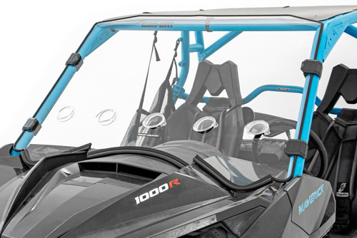 Rough Country Vented Full Windshield, Scratch Resistant for Can-Am Maverick 13-18 - 98231830