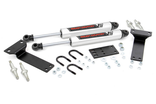 Rough Country V2 Steering Stabilizer, Dual, 2-8 in. Lift for Ford Excursion 00-05 / Super Duty 99-04 - 8749070