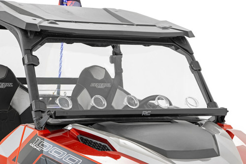 Rough Country Vented Full Windshield, Scratch Resistant for Polaris General 16-22/General 4 17-22 - 98262010