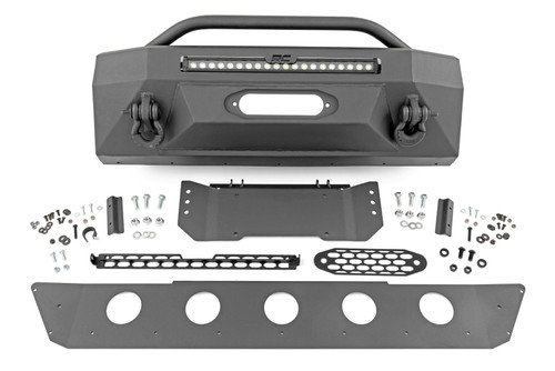 Rough Country Front Bumper, Hybrid, Front, Black, 20 in. for Toyota 4Runner 2WD/4WD 14-23 - 10744