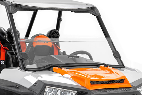 Rough Country Half Windshield, Scratch Resistant for Polaris RZR XP 1000/RZR XP 4 1000 14-18 - 98182011A