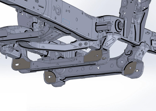 Foutz Lower Arm Pivot Gusset Kit: 21+ Bronco