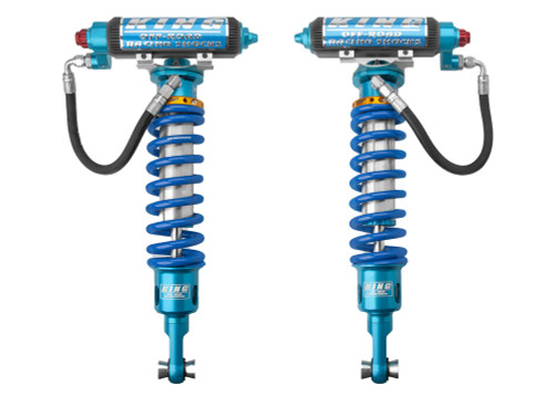 King 3.0 IBP Finned Remote Reservoirs Front Coilover Kit w/ Compression Adjusters (Pair): 21+ Ram 1500 TRX