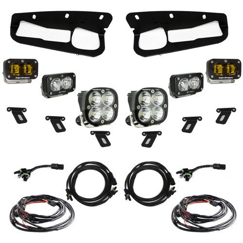 Baja Designs S2 SAE, Amber "Pro" Fog Pocket Light Kit for 21+ Bronco w/ Steel Bumper - 448179