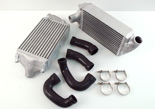 AWE Performance Intercoolers for Porsche 997 Turbo / GT2 - Black Hoses - 4510-11046