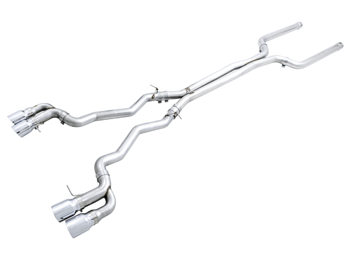 AWE Track Edition Cat-back Exhaust for BMW F90 M5 - Chrome Silver Tips - 3020-42070