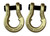 Moose Knuckle 3/4 Split Shackle, Brass Knuckle 2-Color Combo (Pair)