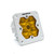 Baja Designs Squadron 2.0 Sport LED Light Pod, White Housing, Flush Mount, Wide Cornering (Baja Amber) - 55-1015-WT-2