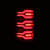 AlphaRex LUXX-Series LED Tail Lights (Black-Red) for 19-24 RAM 1500 - 640050