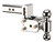 B & W Hitches Tow And Stow Dual Ball 2" Adj Ball Mount 3" Drop/3-1/2" Rise, Chrome - TS10033C