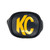 KC HiLiTES 3" Soft Round Vinyl Cover w/ Black/Yellow Logo - 5303