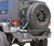 DV8 Offroad Rear Bumper w/ Tire Carrier, Aluminum Handle Black: 07-18 Jeep JK - RBSTTB-01