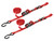 SpeedStrap Ratchet 1 in. x 15 ft. Tie Down w/ Snap 'S' Hooks and Soft Tie (Red; Pair) - 11803-2