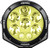 Vision X Lighting Pair of 6.7" Cannon Adv Halo Selective Yellow 8 LED Light Mixed Beam Including Harness - CGA-CPMH8MSYKIT