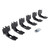 Go Rhino - V-Series V3, RB30 and RB Slim Side Steps - MOUNTING BRACKETS ONLY - Text. Black - Ram 1500 Crew Cab - 6943066