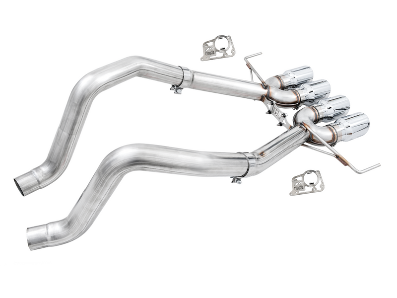 AWE Track Edition Axle-back Exhaust for C7 Corvette Stingray / Z51 / Grand Sport / Z06 / ZR1 - Chrome Silver Tips (includes AFM valve simulators) - 3020-42073