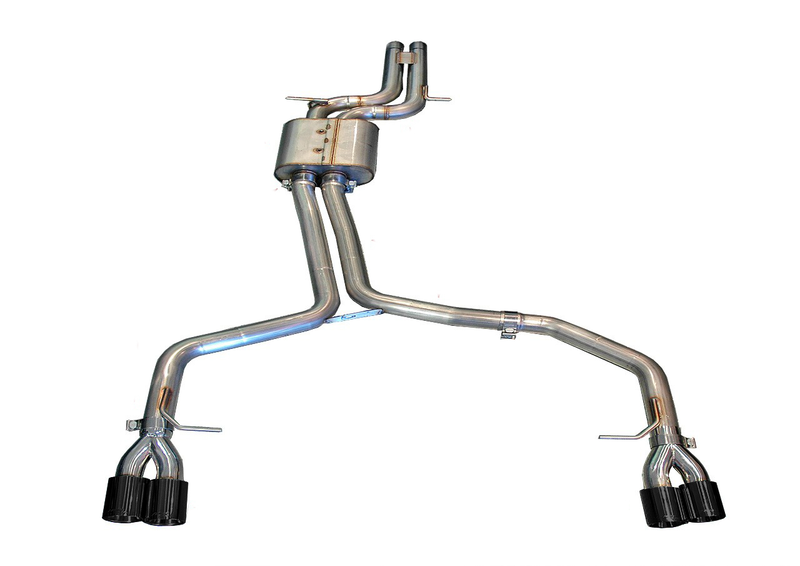 AWE Track Edition Exhaust System for B8 S5 4.2L - Chrome Silver Tips - 3020-42014