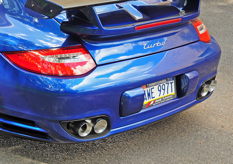 AWE Performance Exhaust for Porsche 997.2 Turbo / S - Chrome Silver Quad Tips - 3010-42012