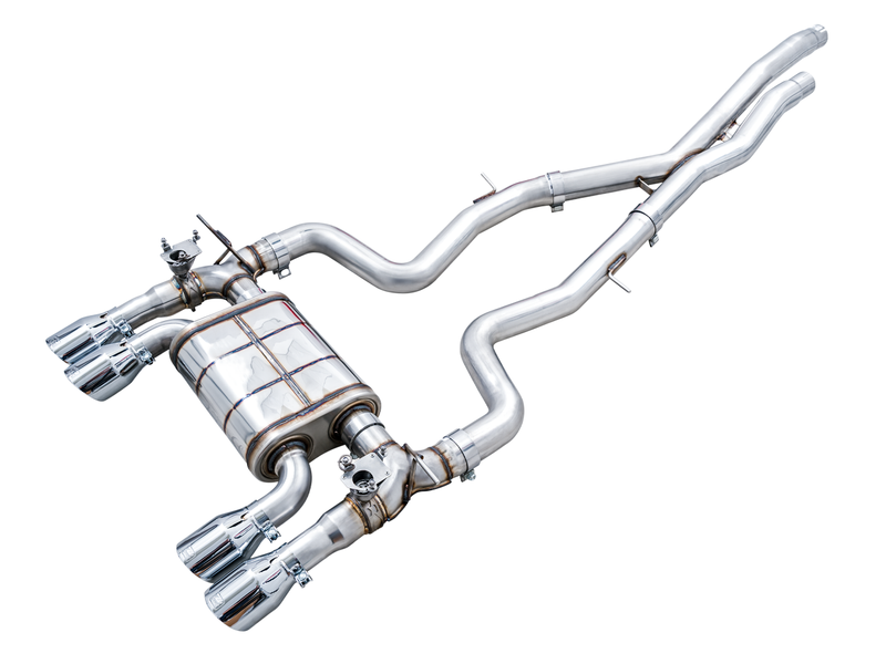 AWE SwitchPath Cat-back Exhaust for BMW F8X M3/M4 - Chrome Silver - 3025-42070