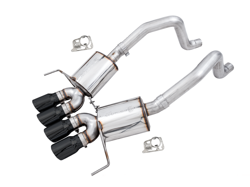 AWE Touring Edition Axle-back Exhaust for C7 Corvette Stingray / Z51 / Grand Sport / Z06 / ZR1 - Diamond Black Tips (includes AFM valve simulators) - 3015-43143