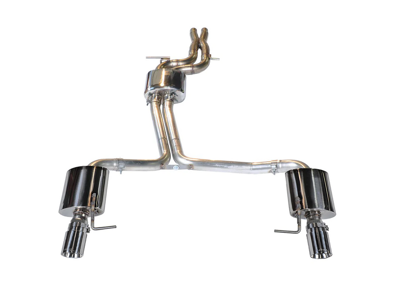 AWE Touring Edition Exhaust for Audi C7 A6 3.0T - Dual Outlet, Chrome Silver Tips - 3015-32048