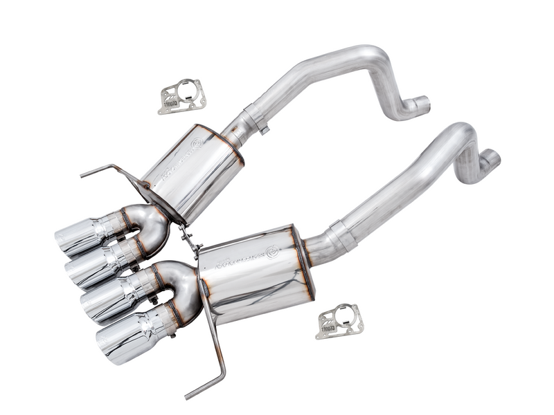 AWE Touring Edition Axle-back Exhaust for C7 Corvette Stingray / Z51 / Grand Sport / Z06 / ZR1 - Chrome Silver Tips (includes AFM valve simulators) - 3015-42133