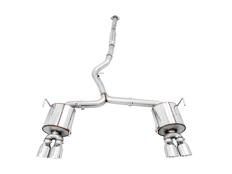 AWE Touring Edition Exhaust for VA STI / GV WRX / GV STI Sedan - Chrome Silver Quad Tips (102mm) - 3015-42104