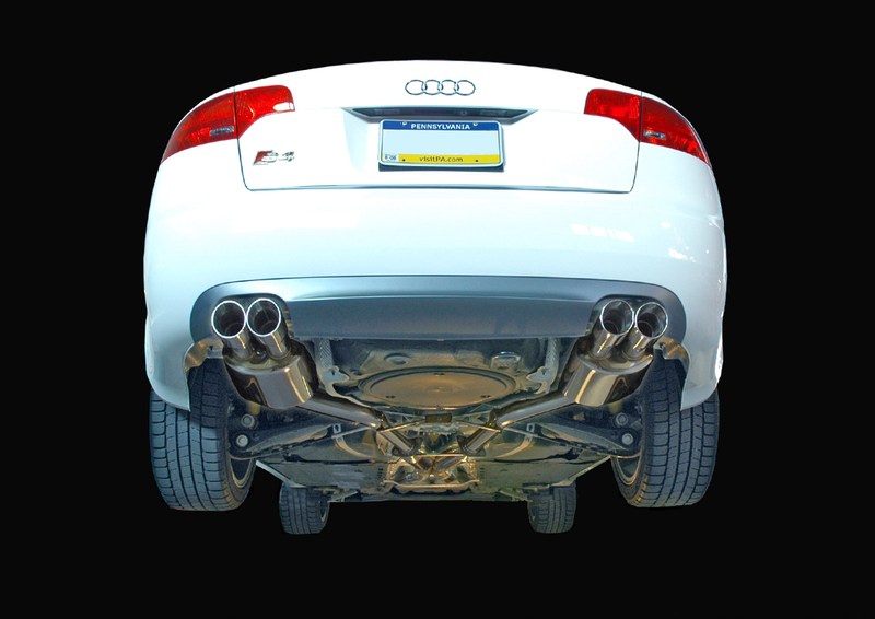AWE Track Edition Exhaust for Audi B7 S4 - Chrome Silver Tips - 3020-42010
