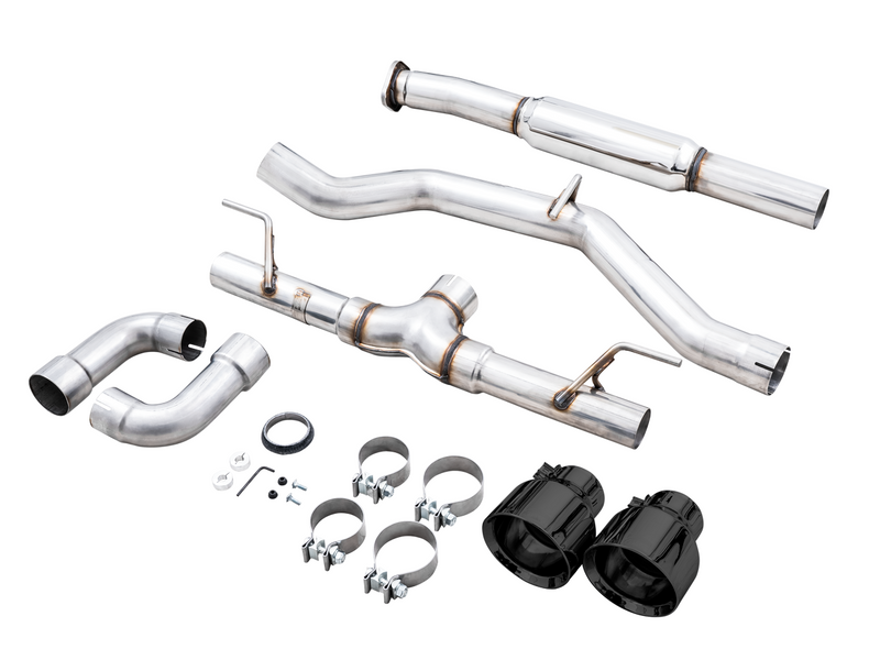 AWE Track Edition Exhaust for Subaru BRZ / Toyota GR86 / Toyota 86 / Scion FR-S - Diamond Black Tips - 3020-33279