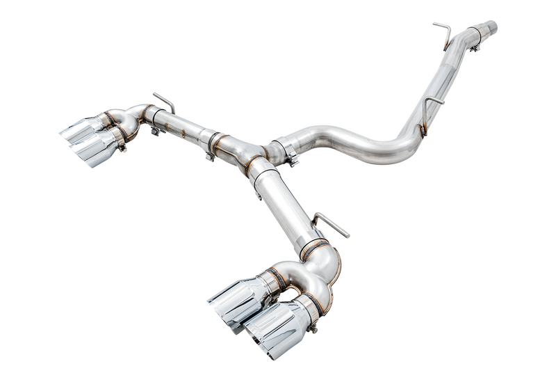 AWE Track Edition Exhaust for MK7.5 Golf R - Chrome Silver Tips, 102mm - 3015-42140