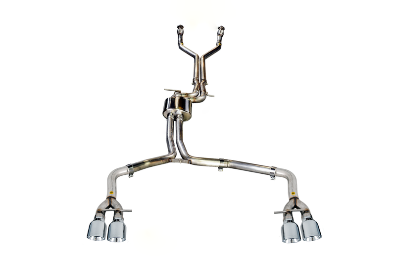 AWE Track Edition Exhaust for Audi C7 S7 4.0T - Chrome Silver Tips - 3020-42044
