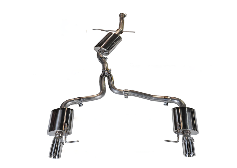 AWE Touring Edition Exhaust for B8 A5 2.0T - Dual Outlet, Chrome Silver Tips - 3015-32022