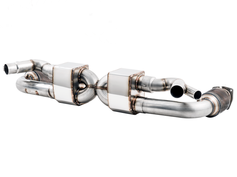 AWE Performance Exhaust and High-Flow Cat Sections for Porsche 991 Turbo - Stock Tips - 3015-41000