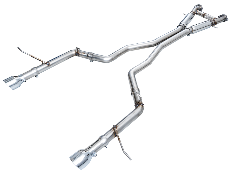 AWE Track Edition Exhaust for Dodge Durango 6.4 / 6.2 SC - Chrome Silver Tips - 3020-32952