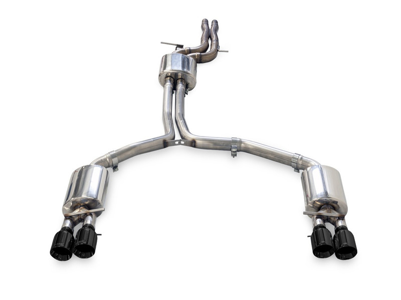 AWE Touring Edition Exhaust for Audi C7.5 A7 3.0T - Quad Outlet, Diamond Black Tips - 3015-43074