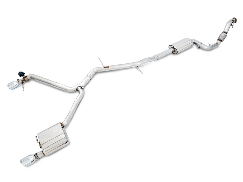 AWE SwitchPath Exhaust for B9 A5, Dual Outlet - Chrome Silver Tips (includes DP and SwitchPath Remote) - 3025-32026