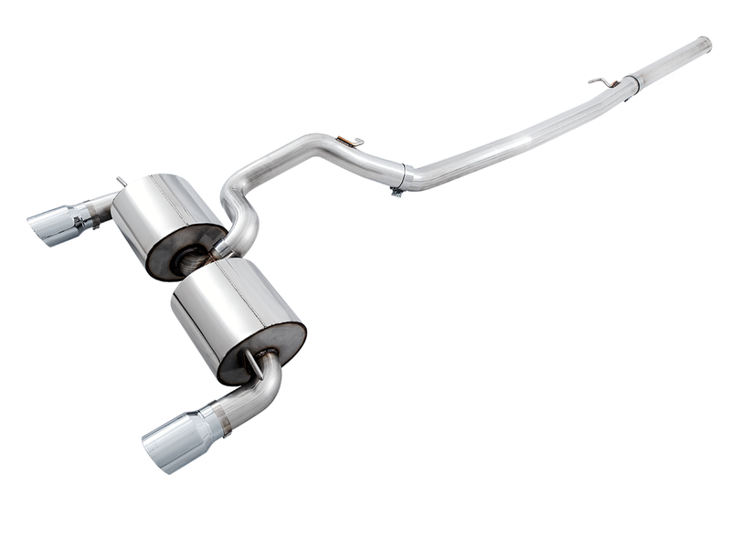 AWE Touring Edition Cat-back Exhaust for Ford Focus RS- Non-Resonated - Chrome Silver Tips - 3015-32088
