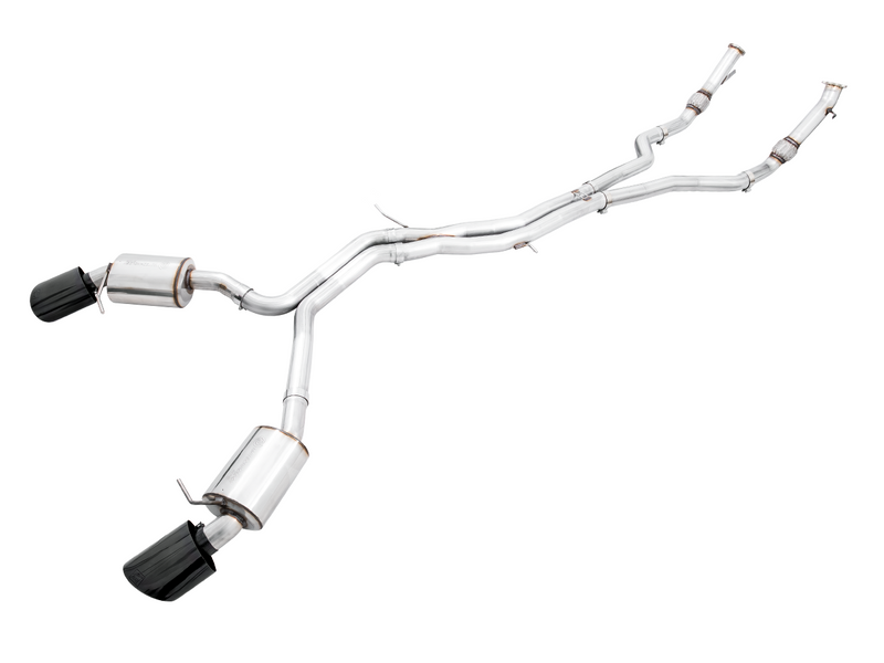 AWE Touring Edition Exhaust for Audi B9 RS 5 Sportback - Non-Resonated - Diamond Black RS-style Tips - 3015-33114